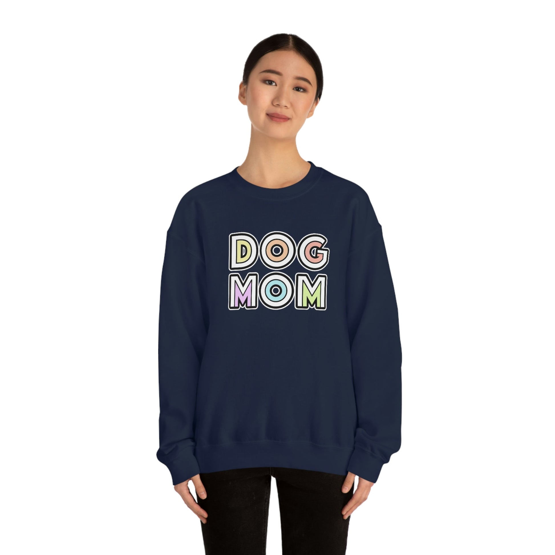 Dog Mom Retro | Crewneck Sweatshirt - Detezi Designs-16073669105853930286