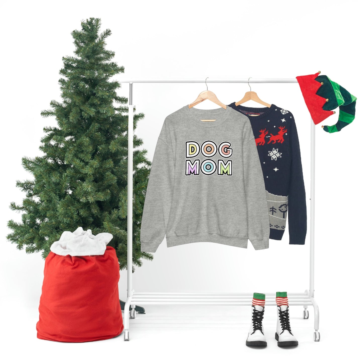 Dog Mom Retro | Crewneck Sweatshirt - Detezi Designs-32857171540514547013
