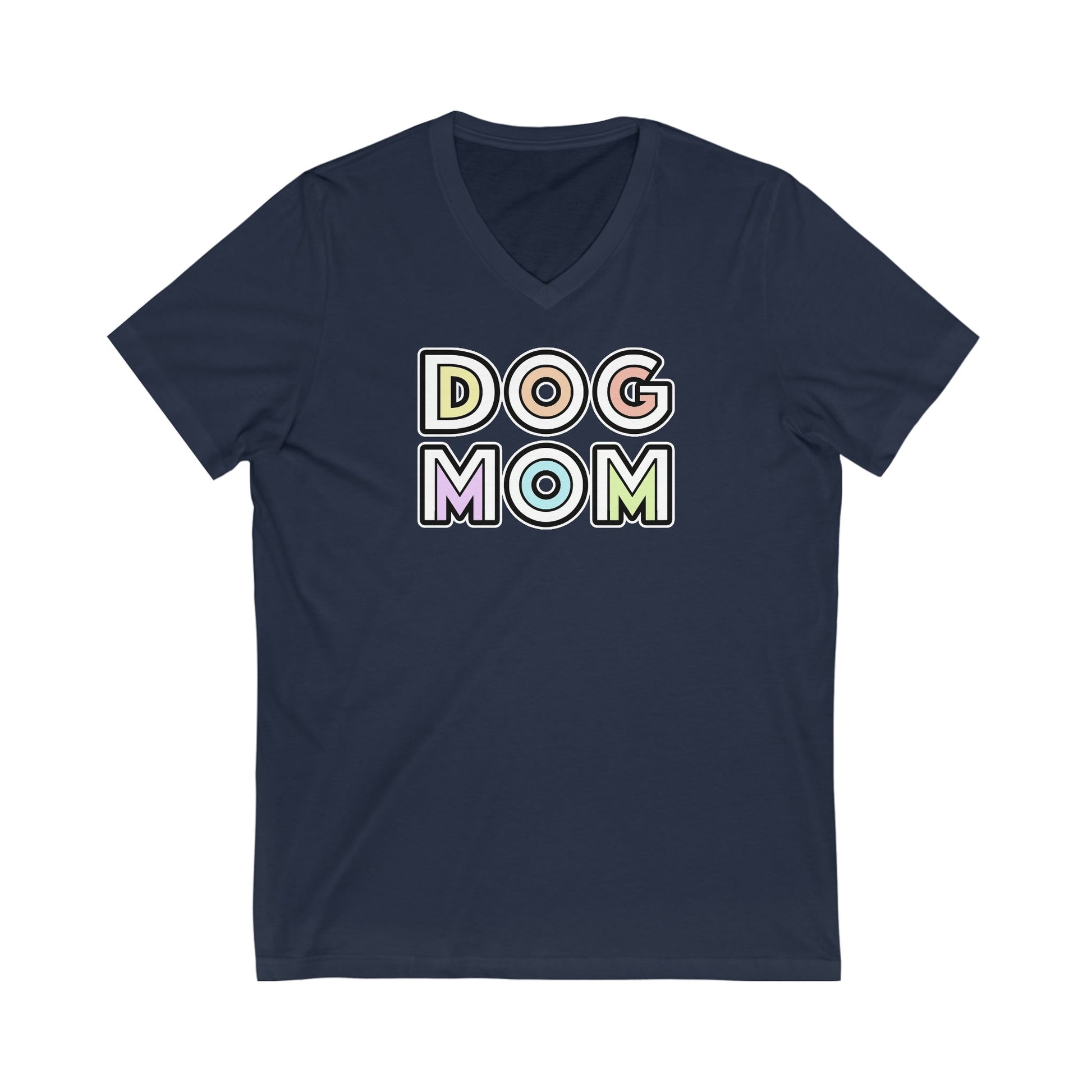 Dog Mom Retro | Unisex V-Neck Tee - Detezi Designs-13322706805709199381