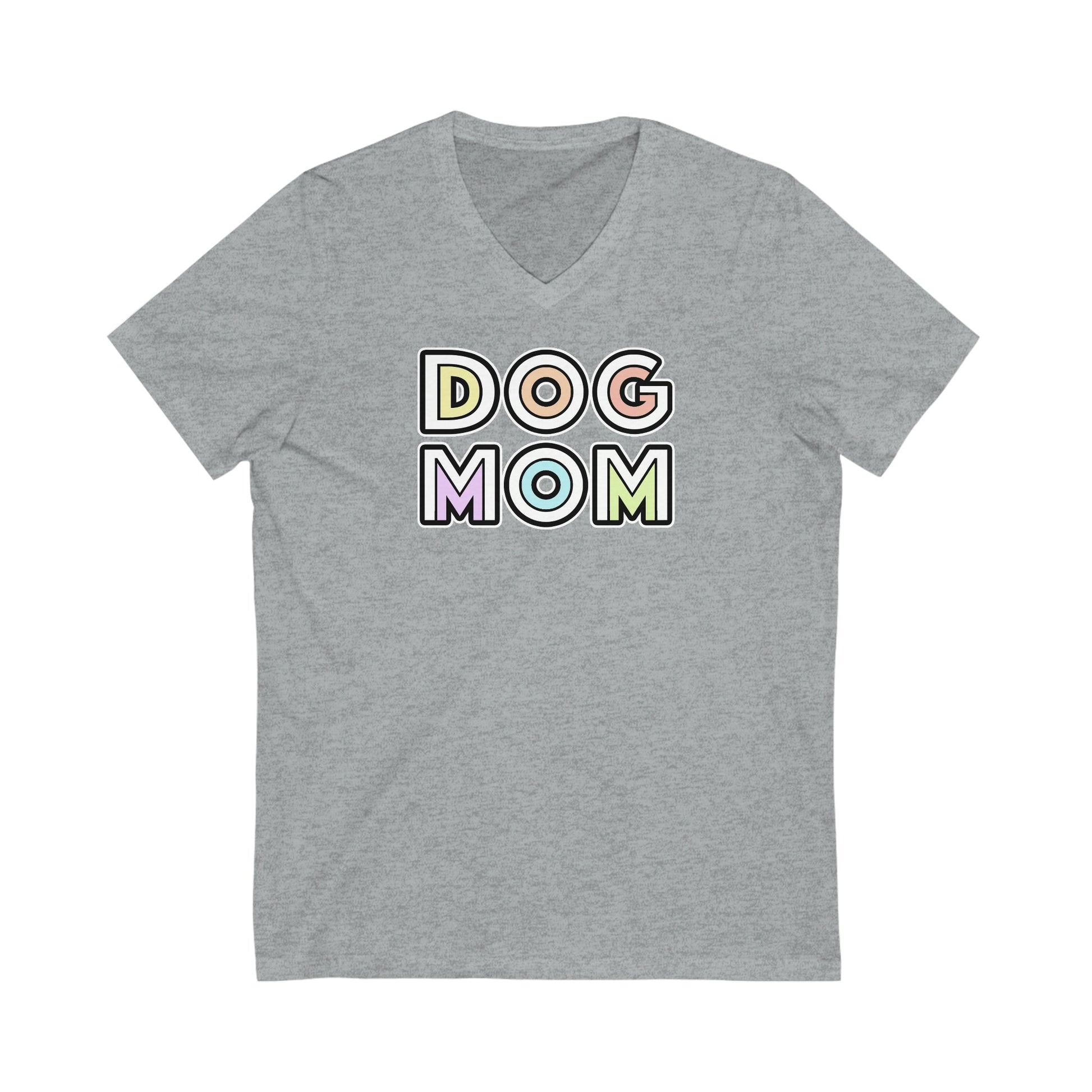 Dog Mom Retro | Unisex V-Neck Tee - Detezi Designs-16642622900183977544