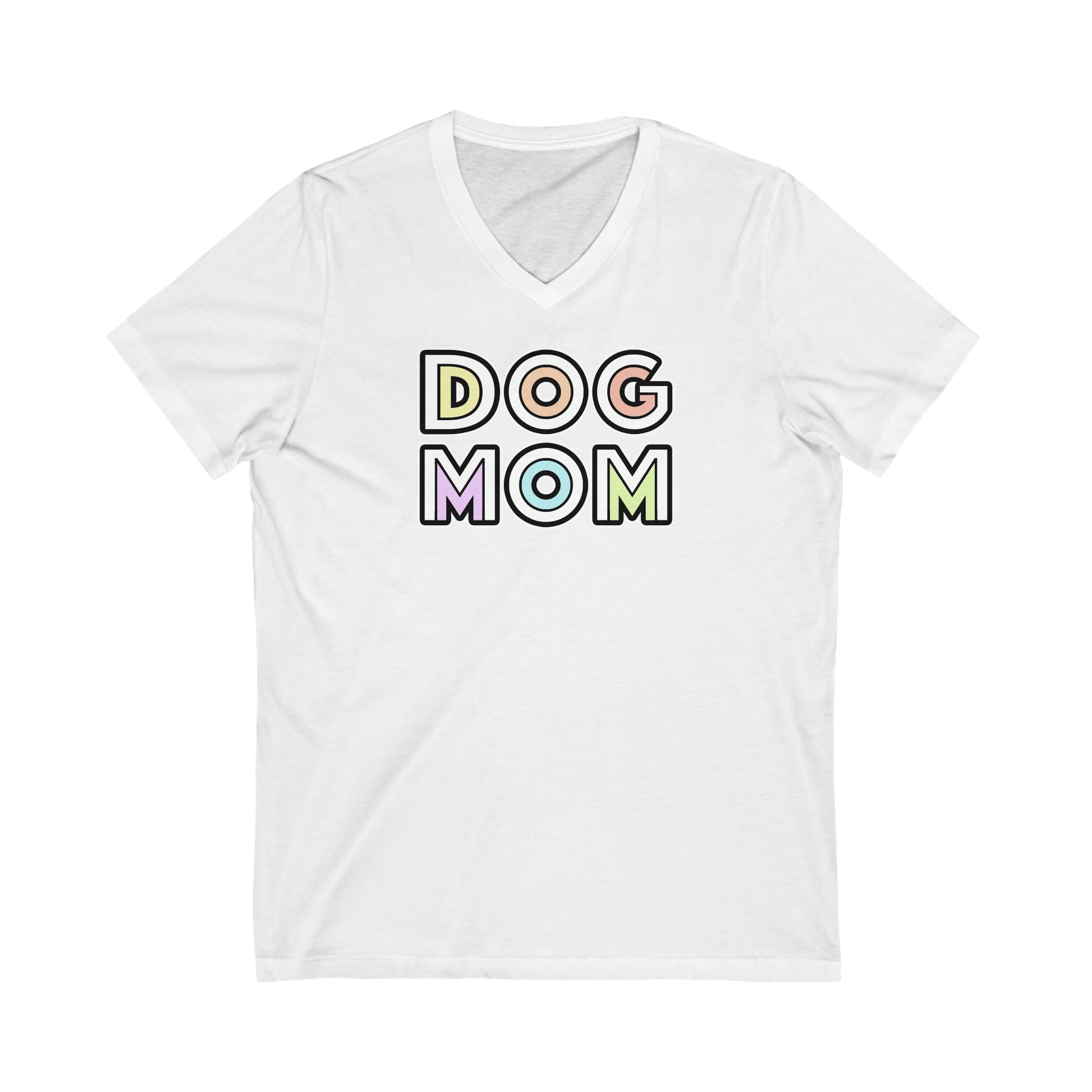 Dog Mom Retro | Unisex V-Neck Tee - Detezi Designs-31625903517632407543