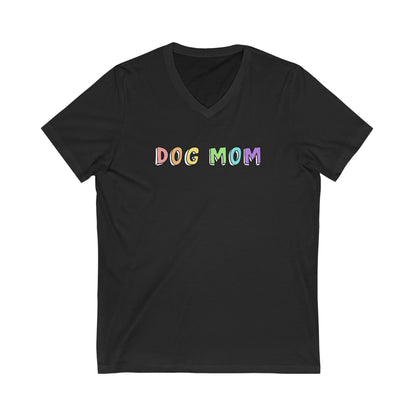 Dog Mom | Unisex V-Neck Tee - Detezi Designs-30520588365427864048