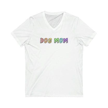 Dog Mom | Unisex V-Neck Tee - Detezi Designs-53684376211111359004