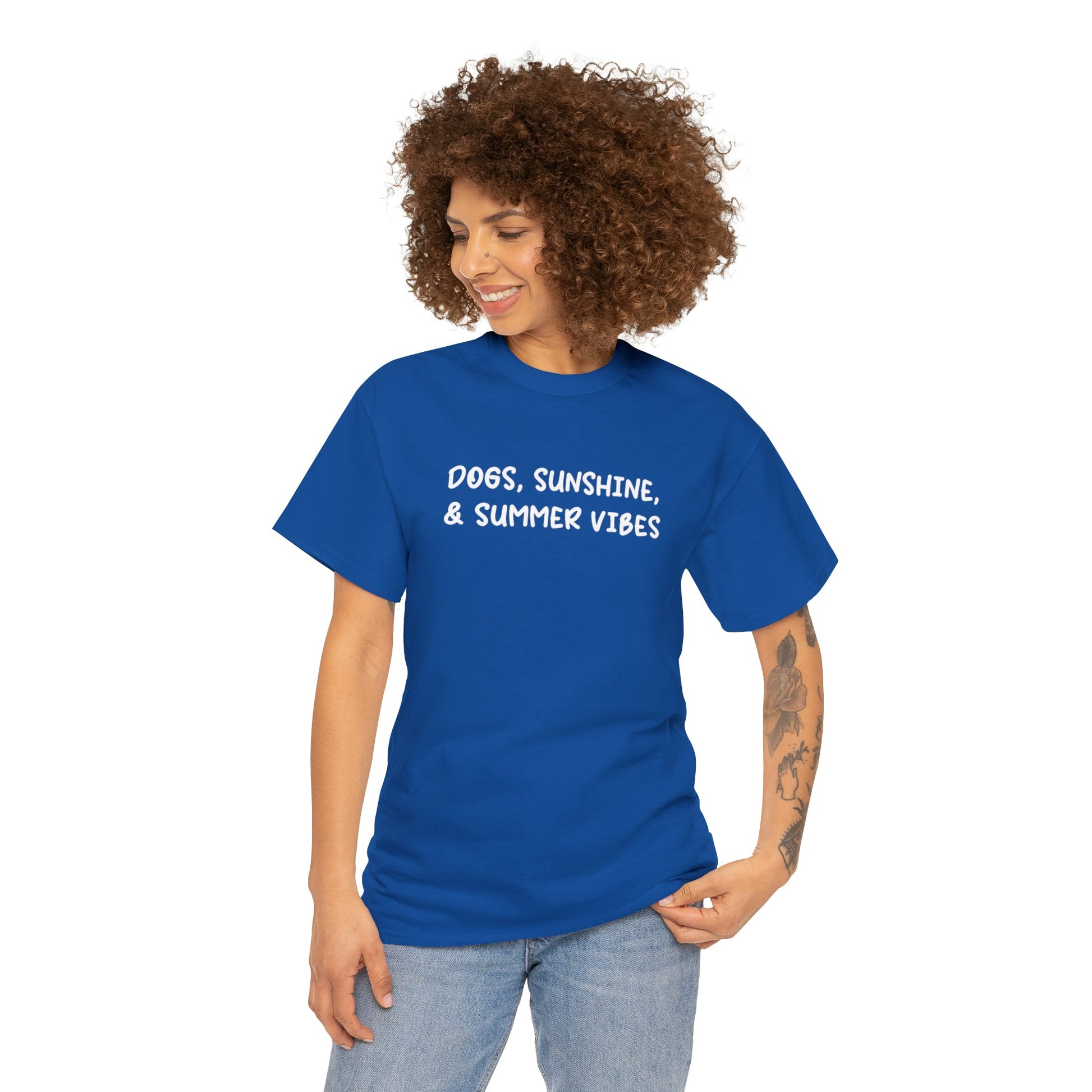 Dogs, Sunshine, And Summer Vibes | Text Tees - Detezi Designs-28312347951383339711