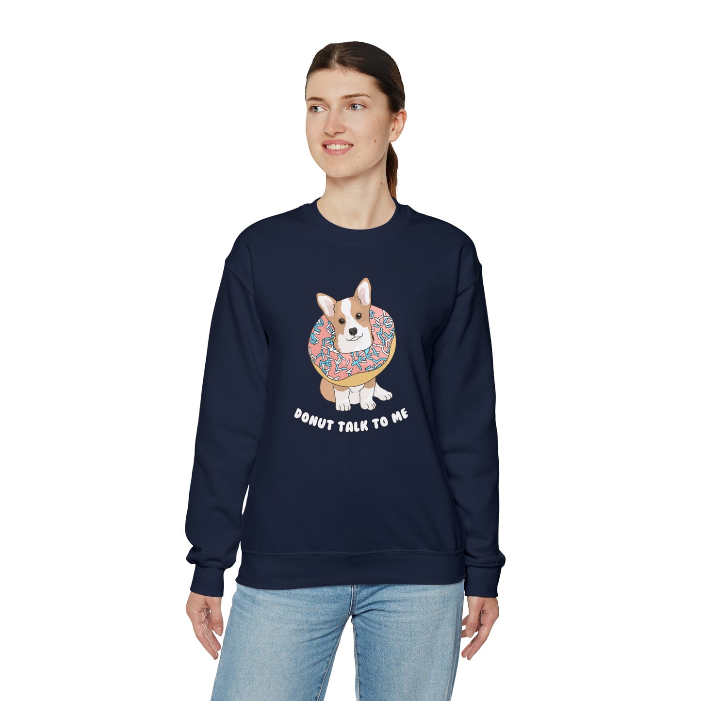 Donut Talk To Me | Crewneck Sweatshirt - Detezi Designs-30314339037561675729