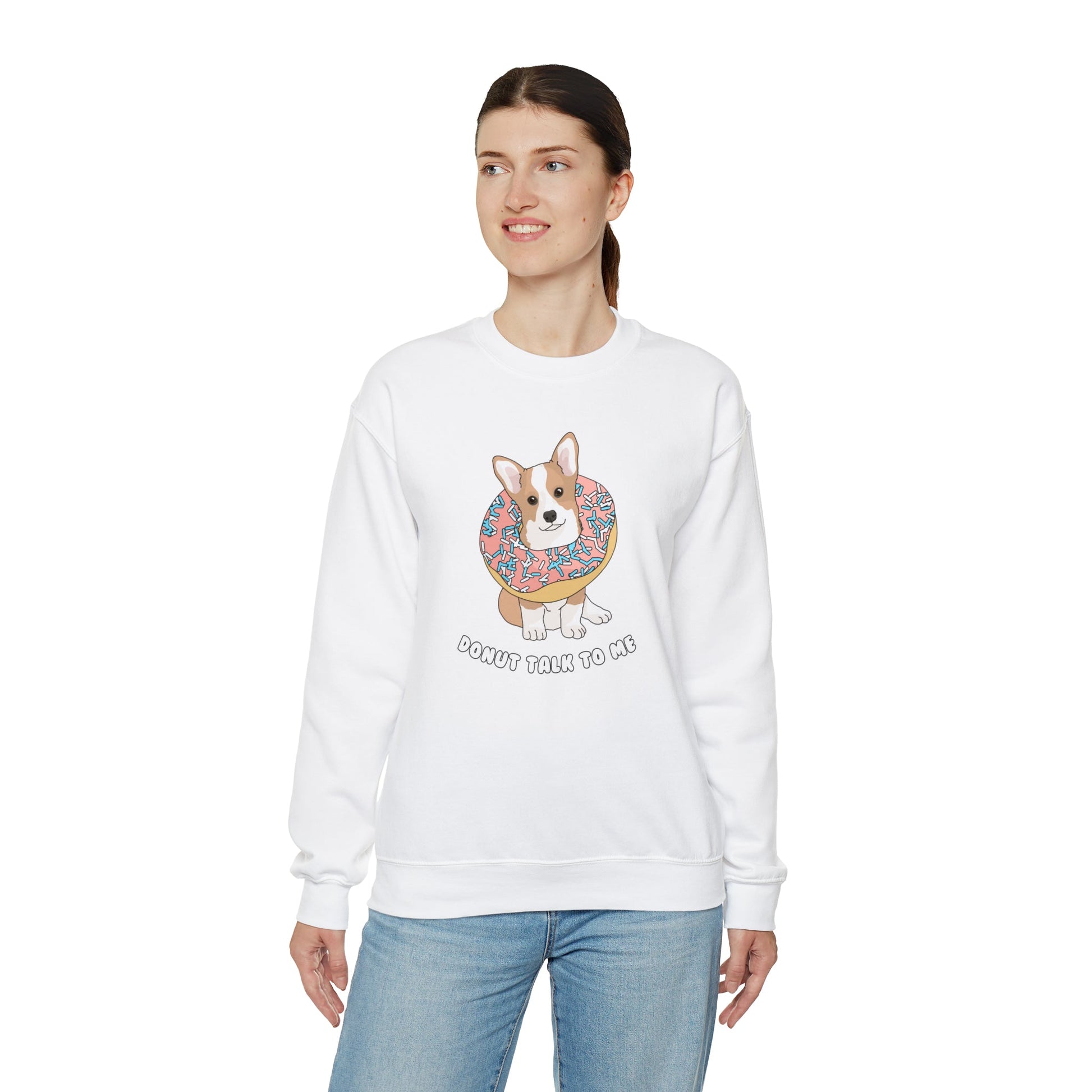 Donut Talk To Me | Crewneck Sweatshirt - Detezi Designs-30314339037561675729