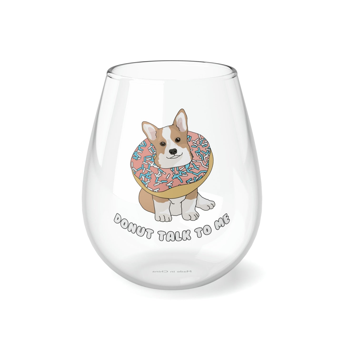 Donut Talk To Me | Stemless Wine Glass - Detezi Designs-16401767492447459896