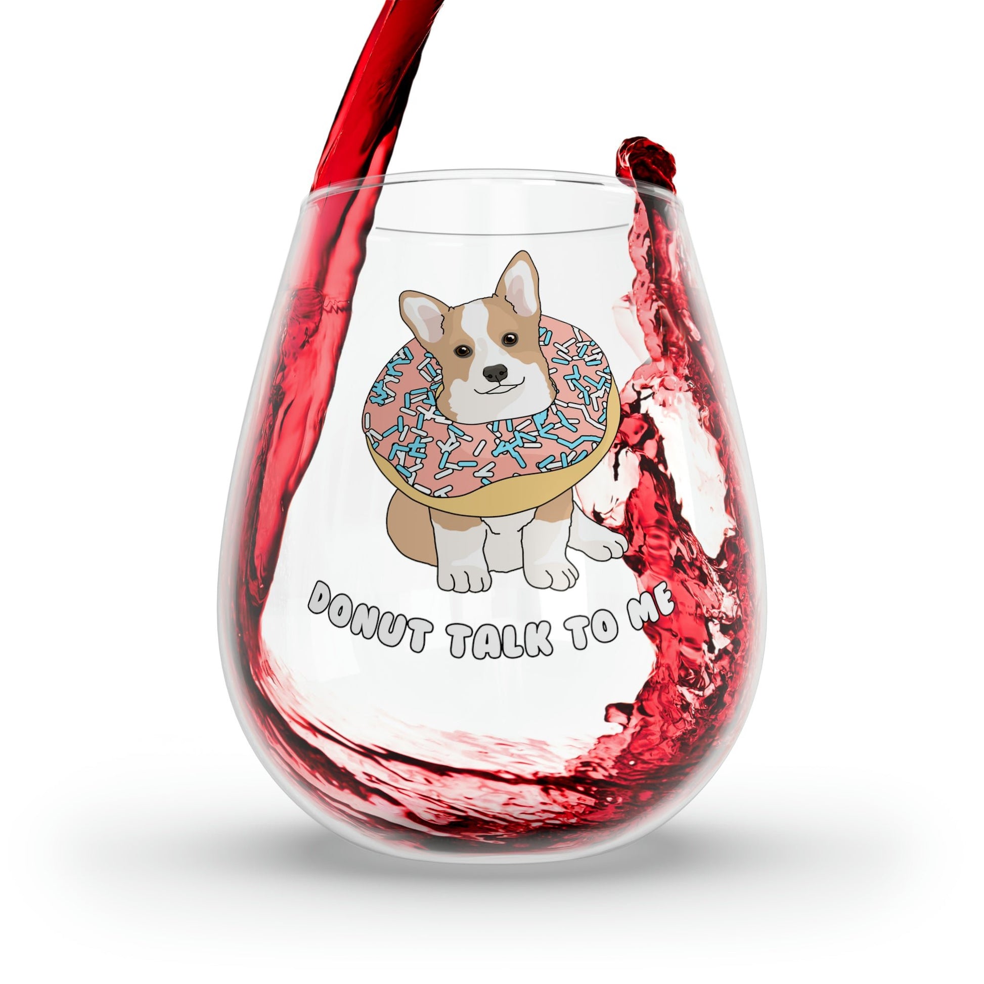 Donut Talk To Me | Stemless Wine Glass - Detezi Designs-16401767492447459896