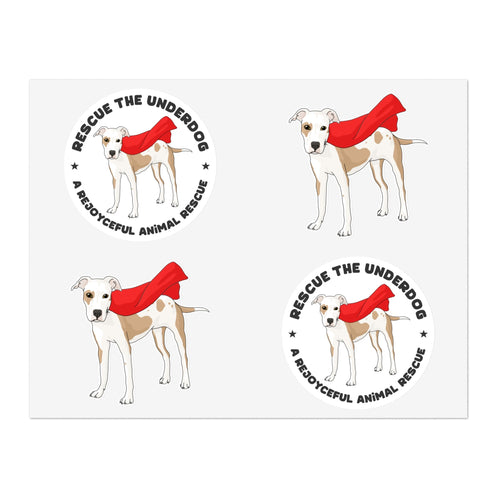 Dougie | FUNDRAISER for A Rejoyceful Animal Rescue | Sticker Sheets - Detezi Designs-24816344122745228165