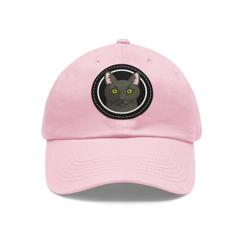 DSH Black Cat Circle | Dad Hat - Detezi Designs-13518906762772143211