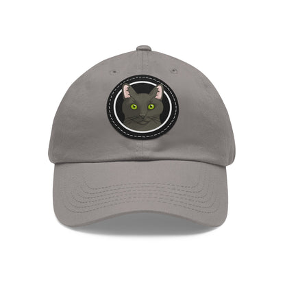 DSH Black Cat Circle | Dad Hat - Detezi Designs-40296774606008348253