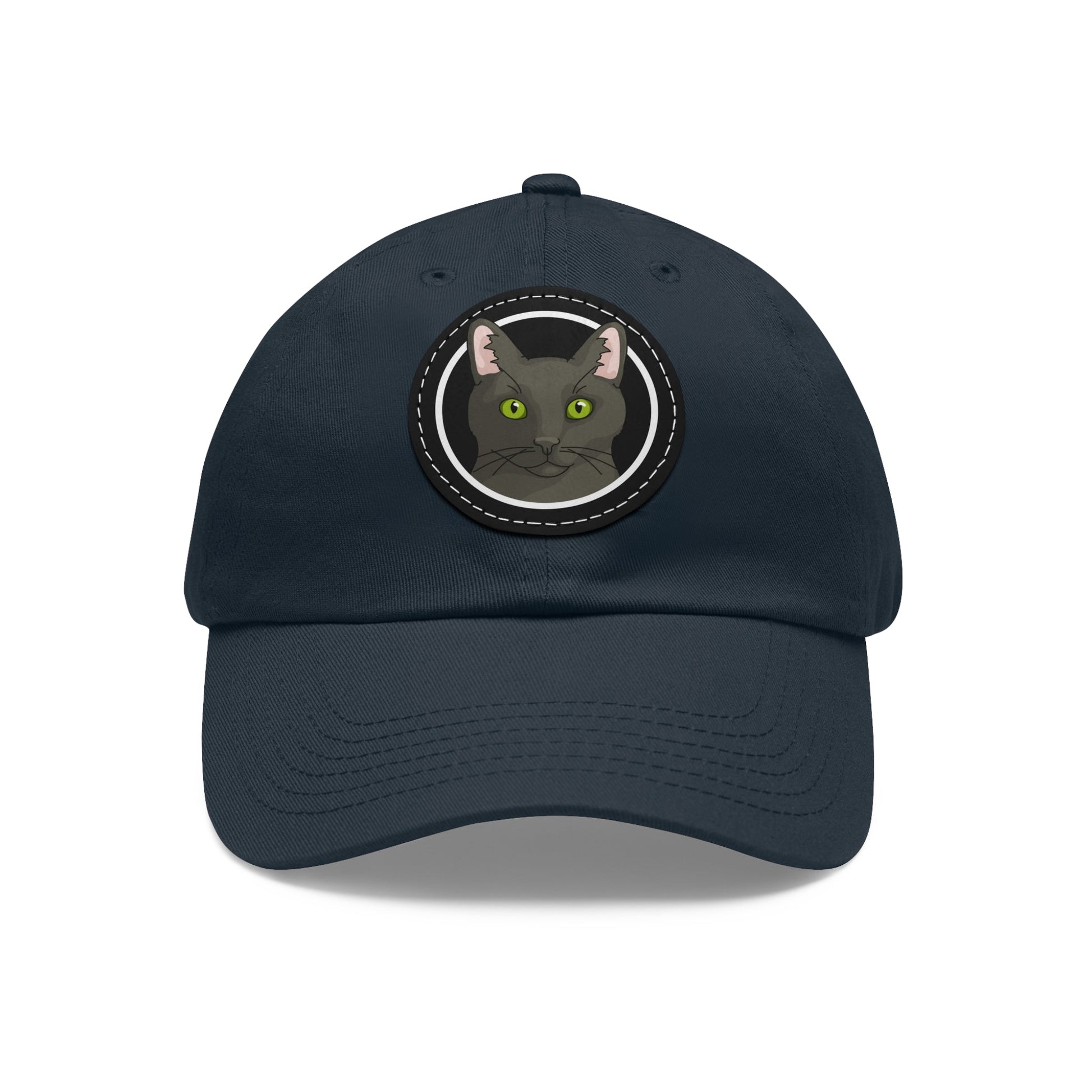 DSH Black Cat Circle | Dad Hat - Detezi Designs-61749997152186064698