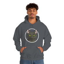 Load image into Gallery viewer, DSH Black Cat Circle | Hooded Sweatshirt - Detezi Designs-33055771538019284547
