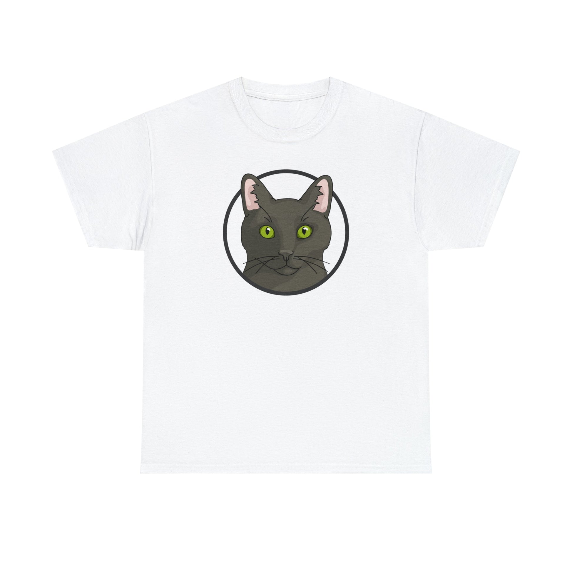 DSH Black Cat Circle | T-shirt - Detezi Designs-23353527826468663159