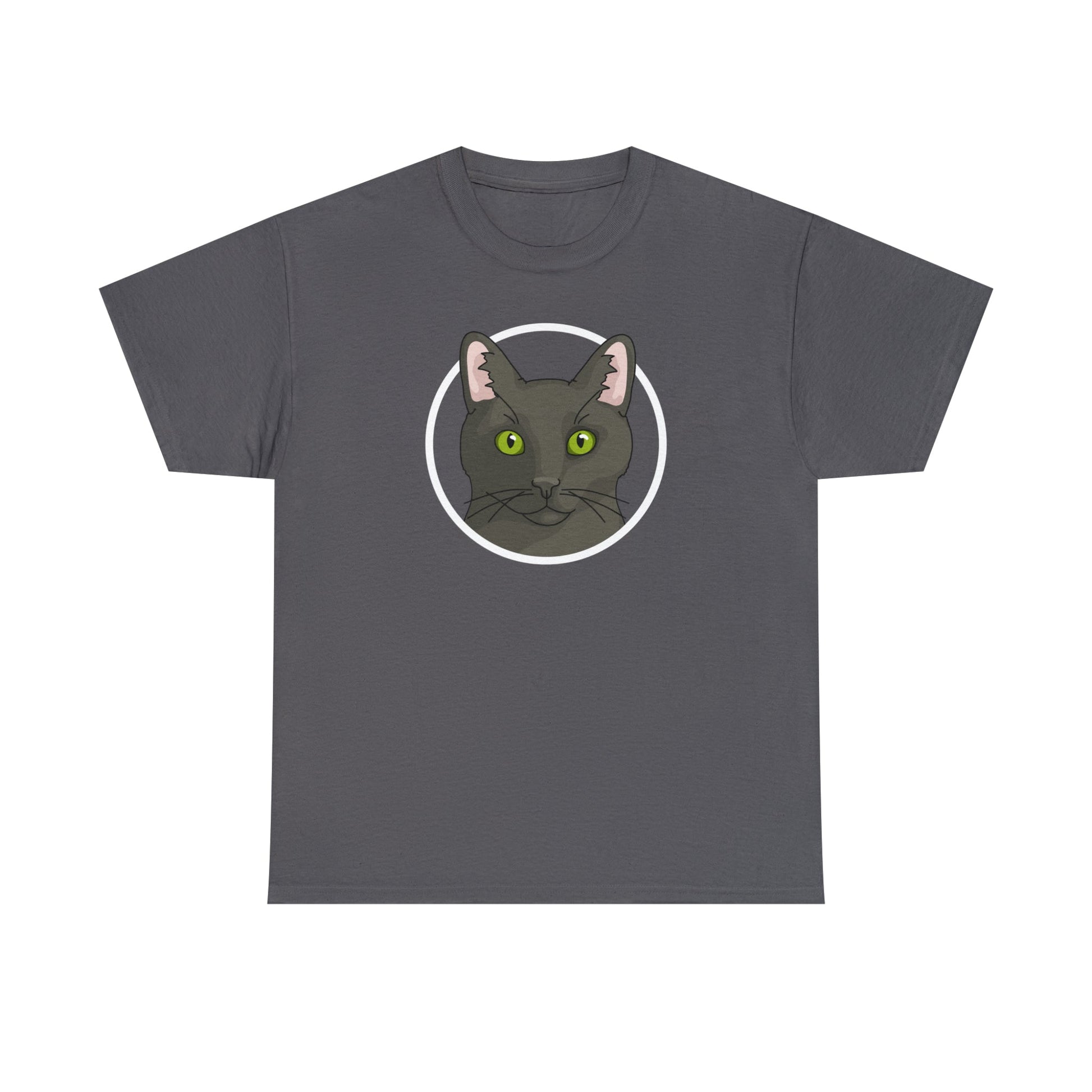 DSH Black Cat Circle | T-shirt - Detezi Designs-30129616310865636494