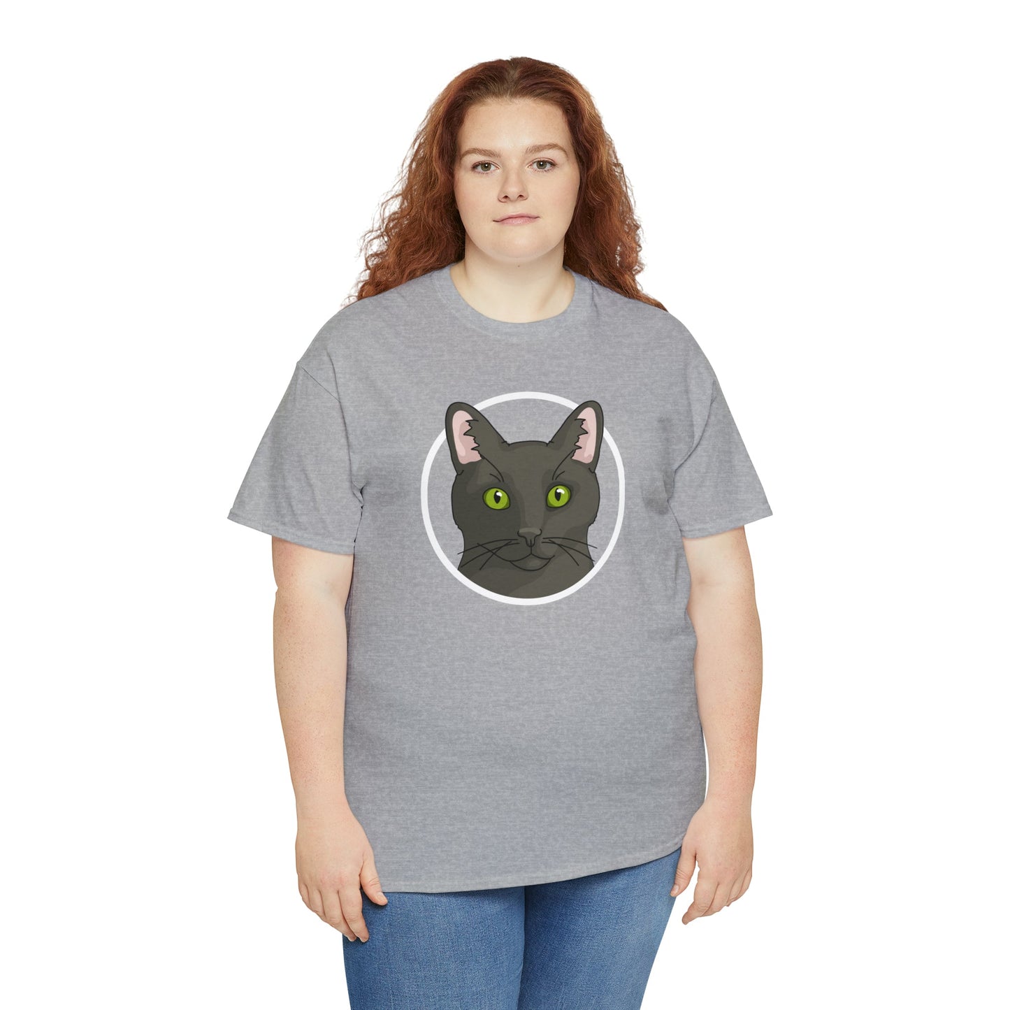 DSH Black Cat Circle | T-shirt - Detezi Designs-63784664825441543441