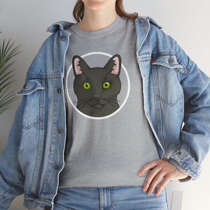 DSH Black Cat Circle | T-shirt - Detezi Designs-63784664825441543441