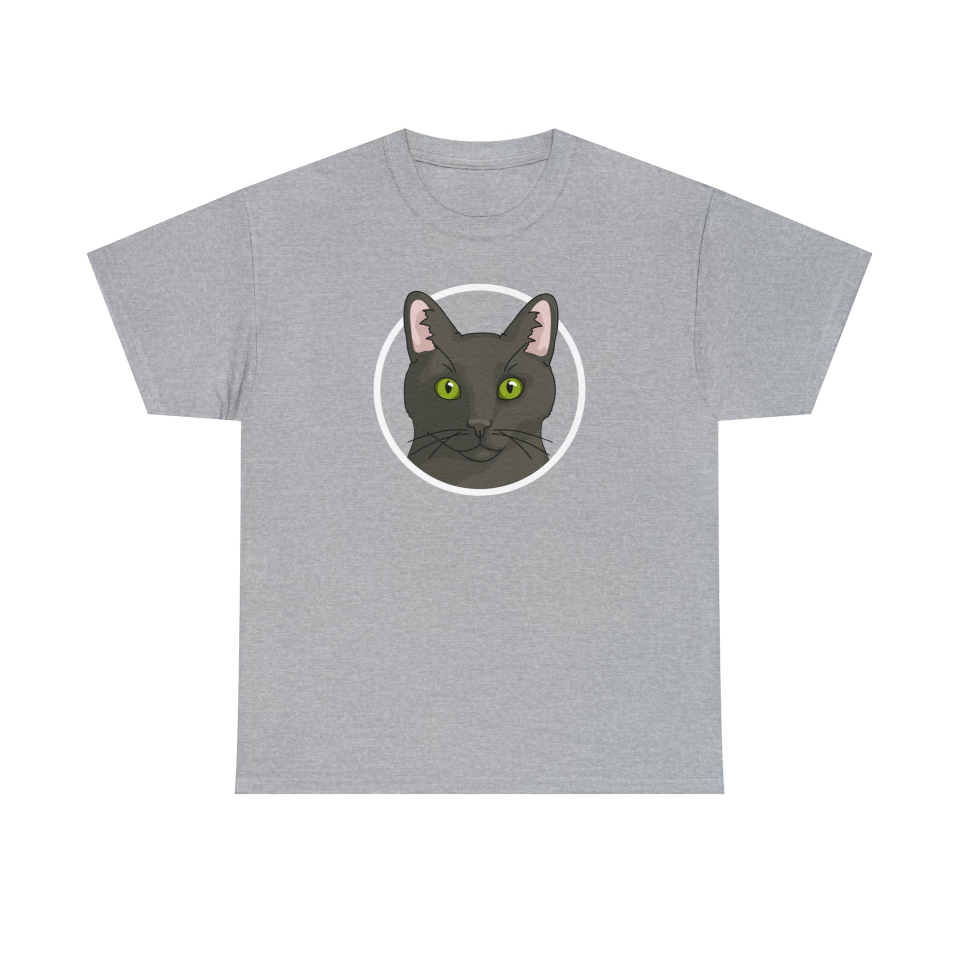 DSH Black Cat Circle | T-shirt - Detezi Designs-63784664825441543441