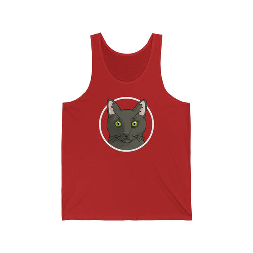 DSH Black Cat Circle | Unisex Tank - Detezi Designs-29193574746825877937