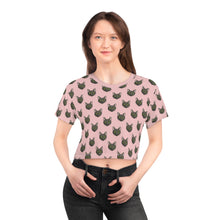 Load image into Gallery viewer, DSH Black Cat Faces | Crop Tee - Detezi Designs-GR001
