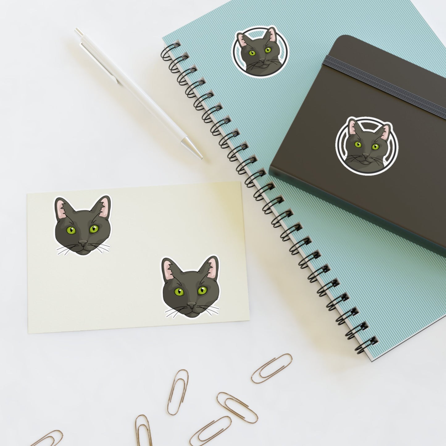 DSH Black Cat | Sticker Sheet - Detezi Designs-28736725122426856150