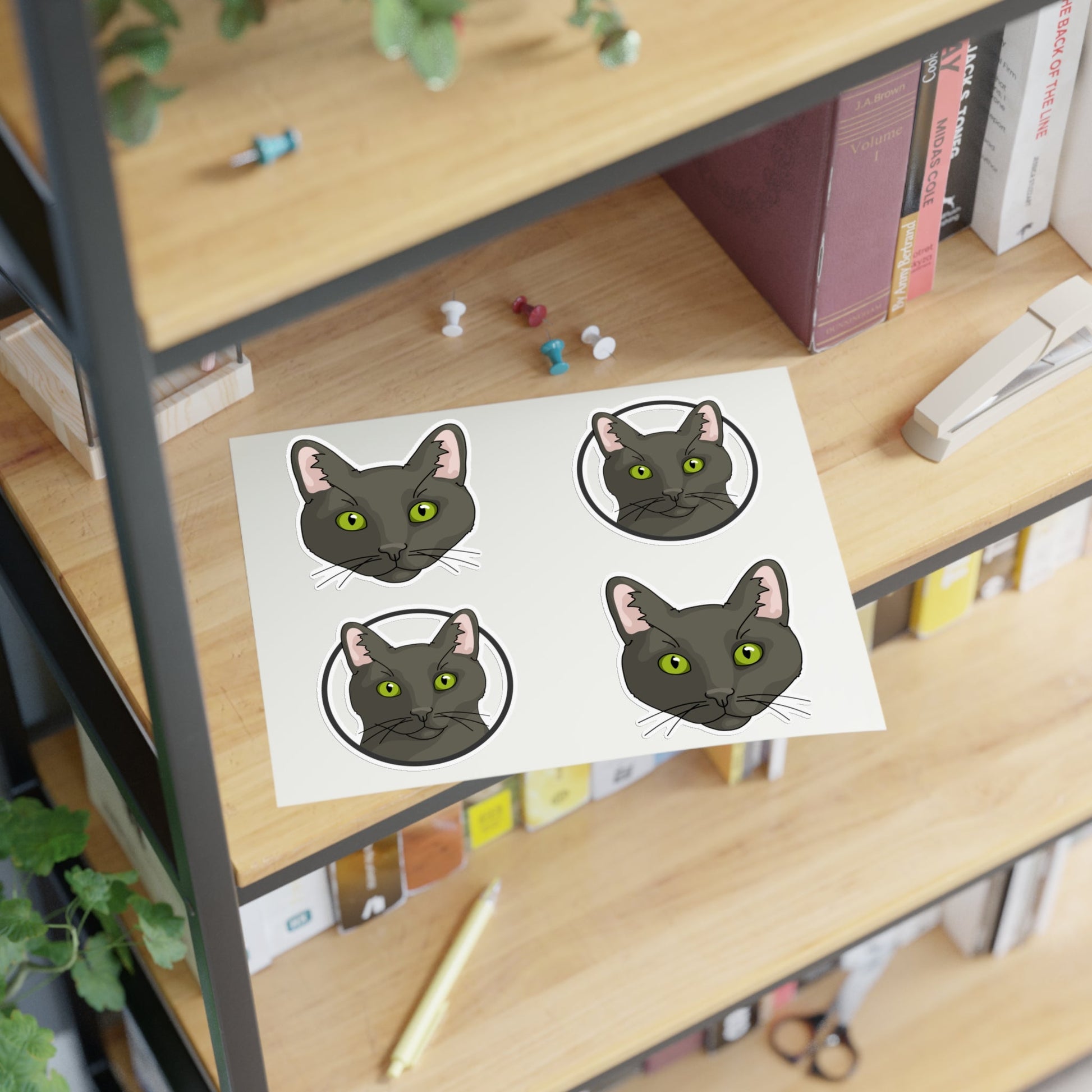 DSH Black Cat | Sticker Sheet - Detezi Designs-28736725122426856150
