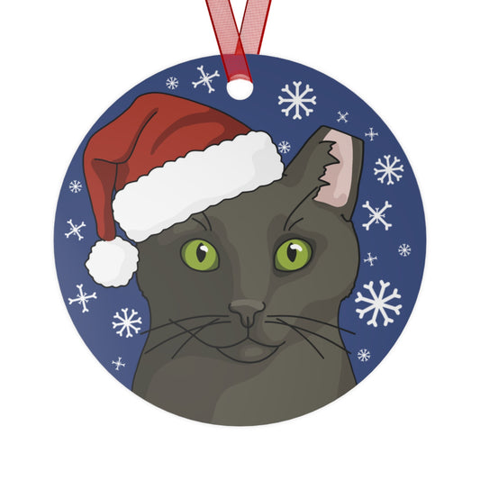 DSH Cat - Black - Ear Tip | 2023 Holiday Ornament - Detezi Designs-22247294611981617670