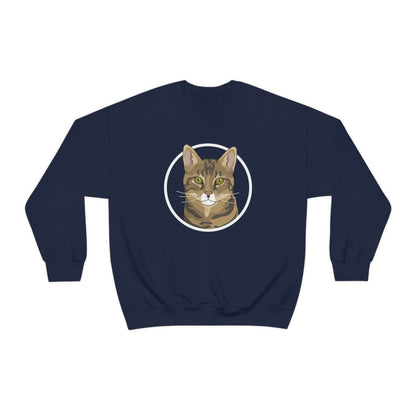 DSH Tabby Circle | Crewneck Sweatshirt - Detezi Designs-20375485768484405629