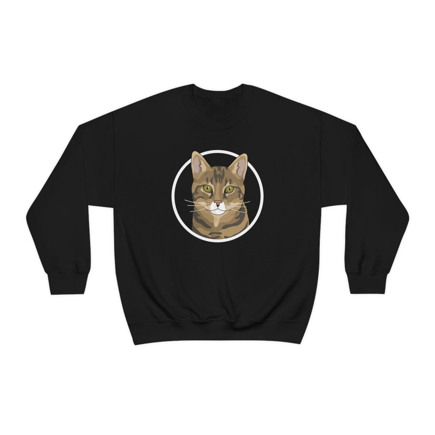 DSH Tabby Circle | Crewneck Sweatshirt - Detezi Designs-23503159398257424712