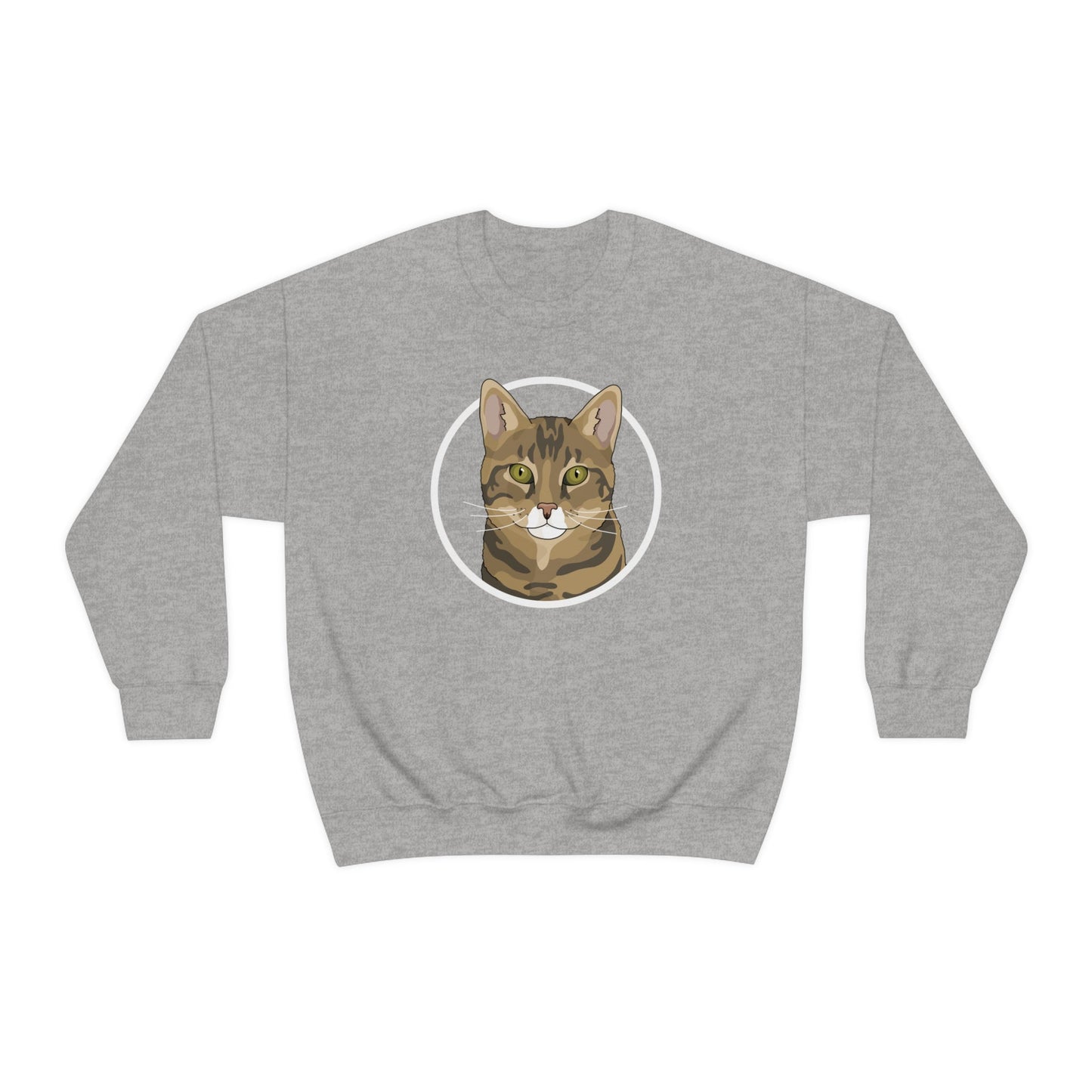 DSH Tabby Circle | Crewneck Sweatshirt - Detezi Designs-72050710545419836502