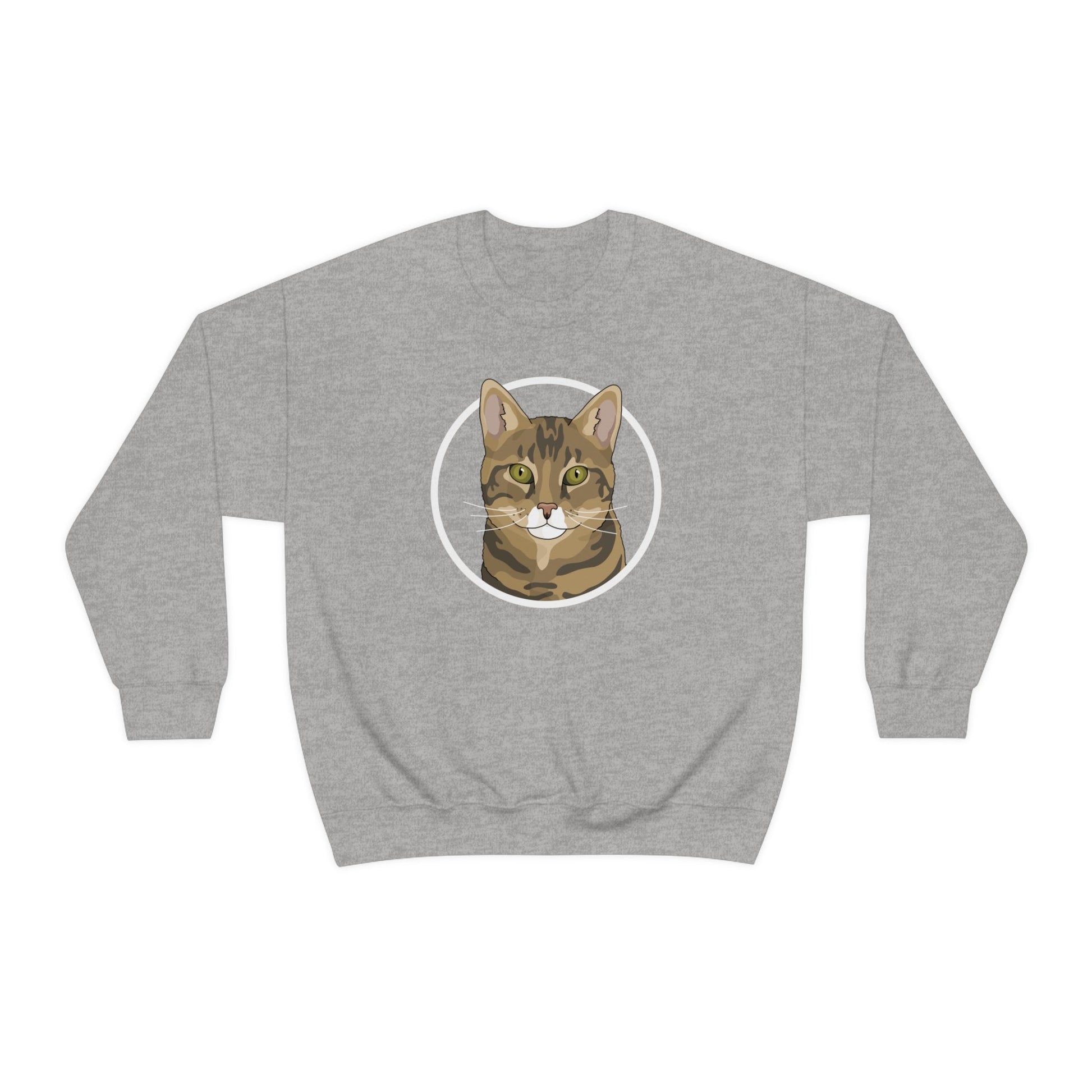 DSH Tabby Circle | Crewneck Sweatshirt - Detezi Designs-72050710545419836502