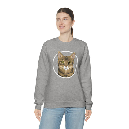 DSH Tabby Circle | Crewneck Sweatshirt - Detezi Designs-72050710545419836502