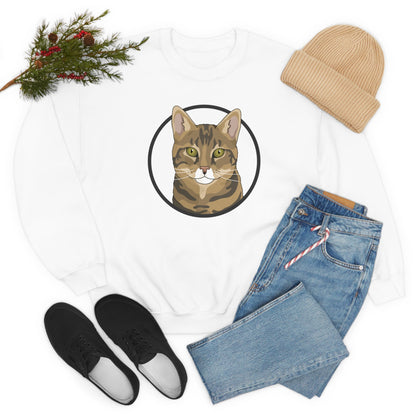 DSH Tabby Circle | Crewneck Sweatshirt - Detezi Designs-72050710545419836502