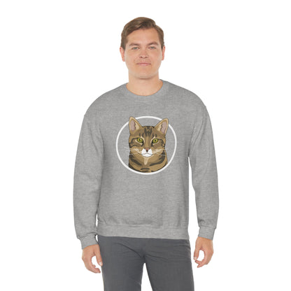 DSH Tabby Circle | Crewneck Sweatshirt - Detezi Designs-72050710545419836502