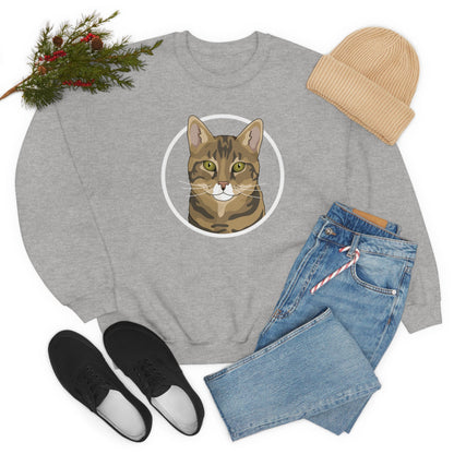 DSH Tabby Circle | Crewneck Sweatshirt - Detezi Designs-72050710545419836502