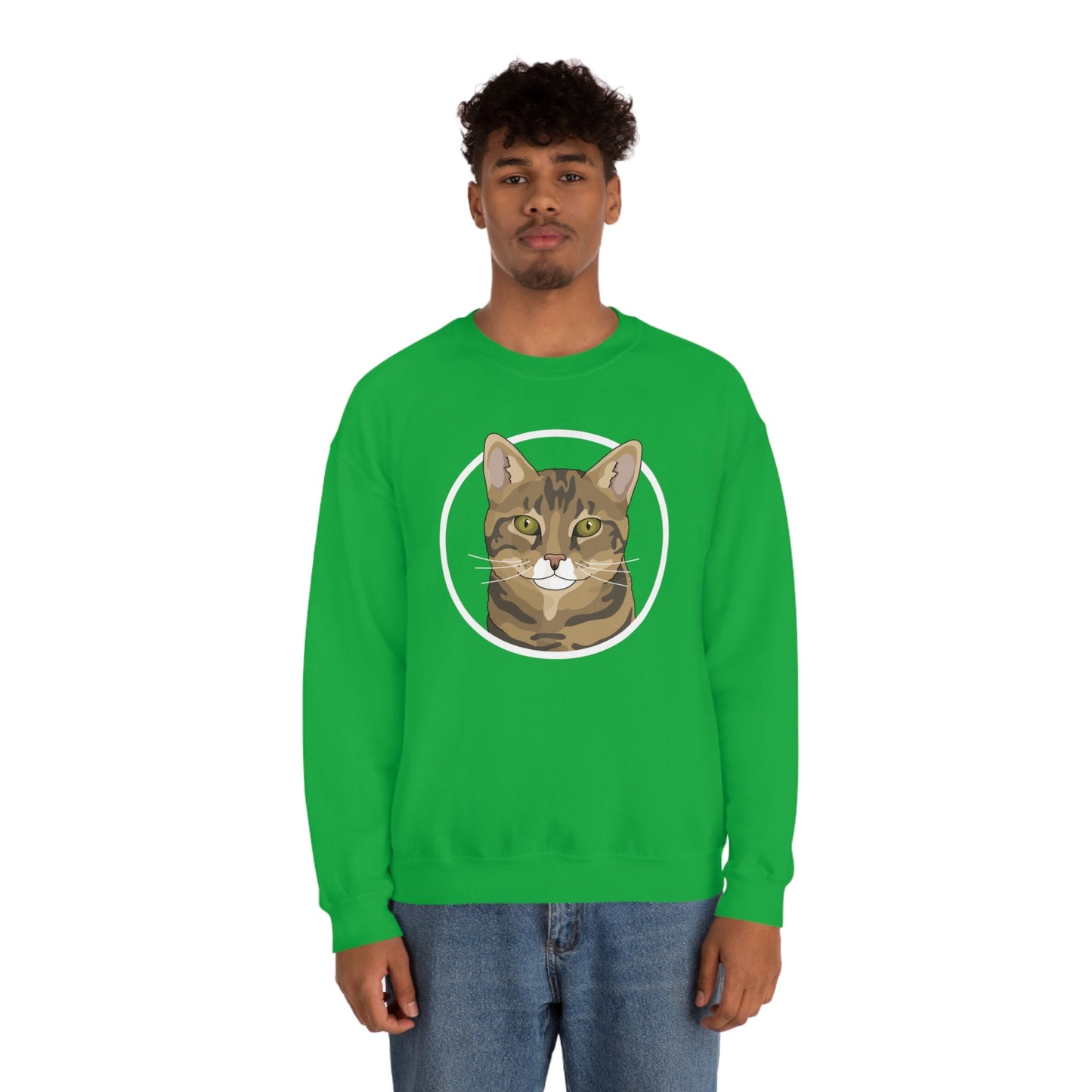 DSH Tabby Circle | Crewneck Sweatshirt - Detezi Designs-72050710545419836502