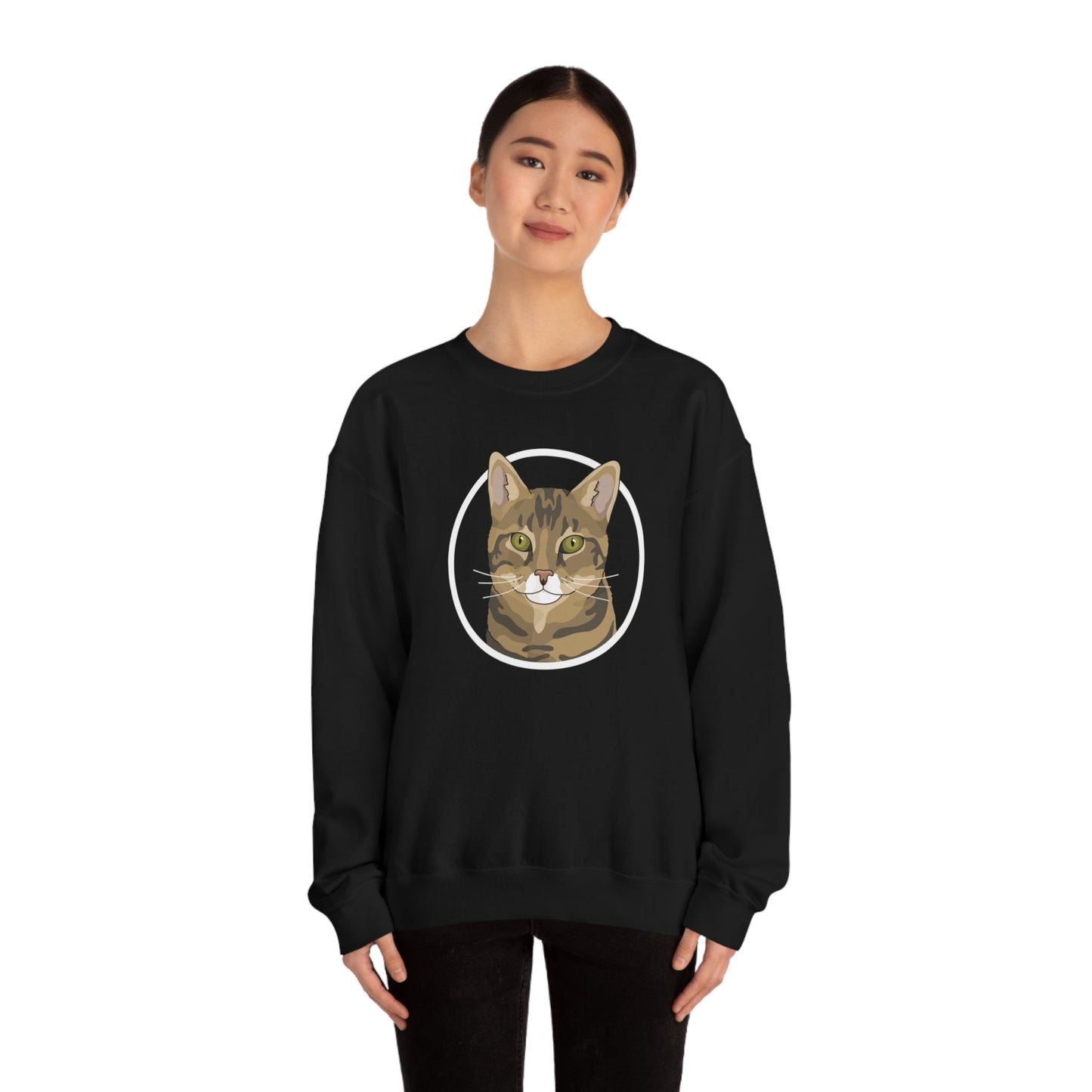 DSH Tabby Circle | Crewneck Sweatshirt - Detezi Designs-72050710545419836502