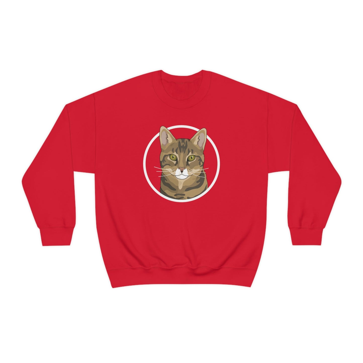 DSH Tabby Circle | Crewneck Sweatshirt - Detezi Designs-89520684437520210244