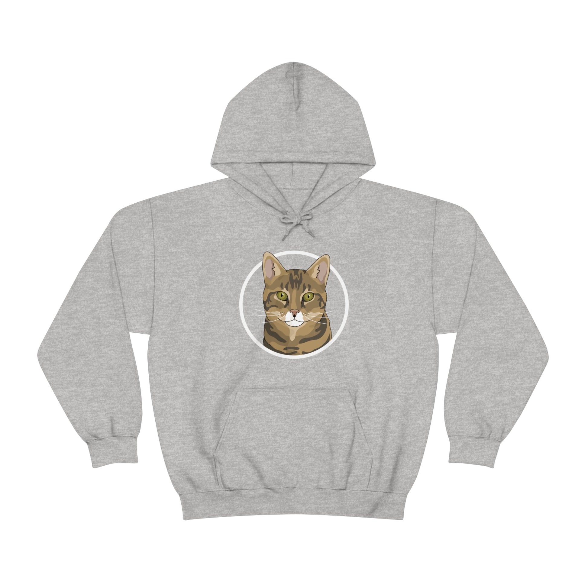 DSH Tabby Circle | Hooded Sweatshirt - Detezi Designs-14280657923795283631