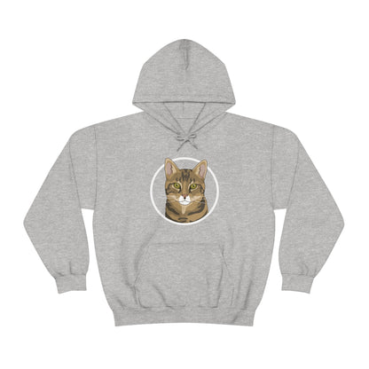 DSH Tabby Circle | Hooded Sweatshirt - Detezi Designs-14280657923795283631