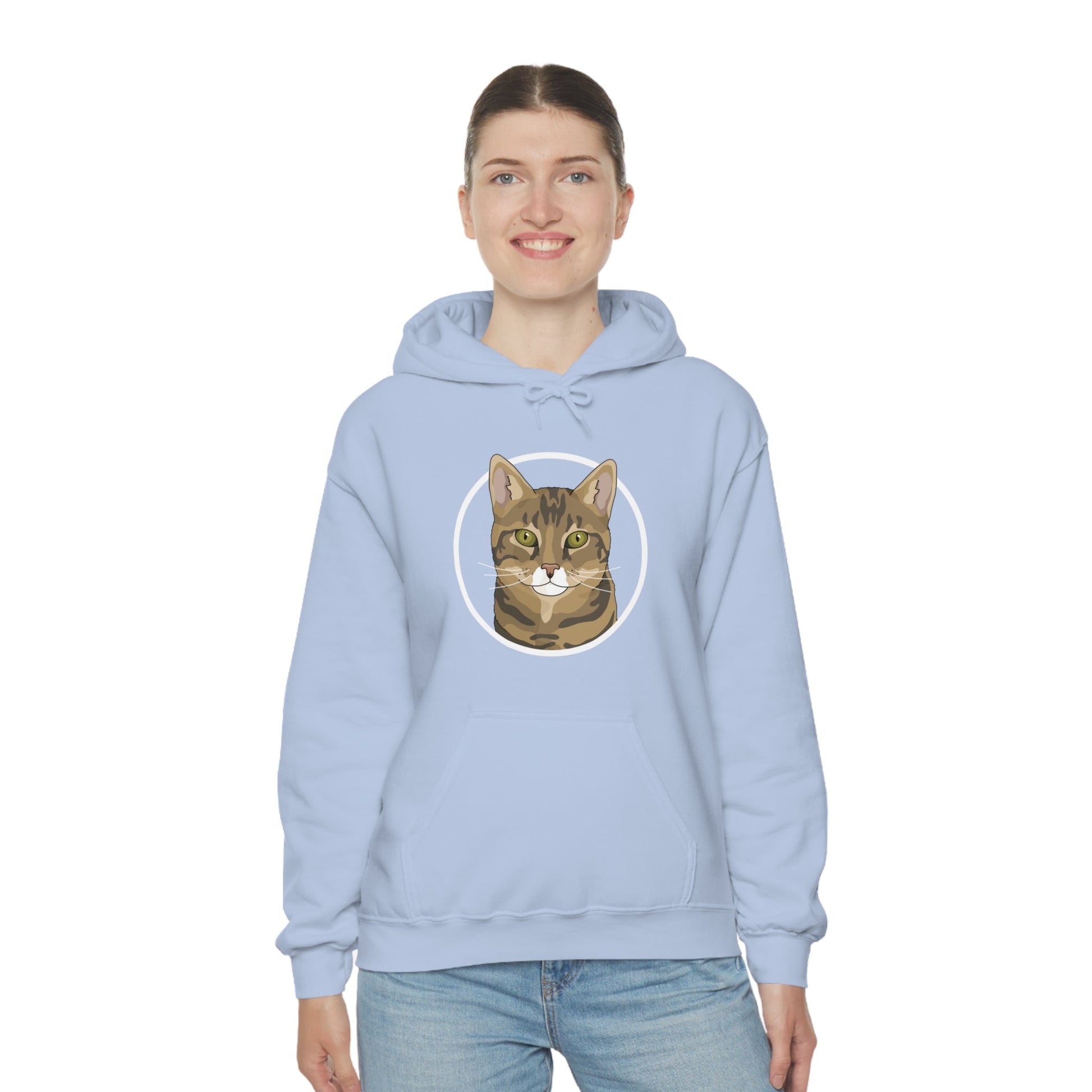 DSH Tabby Circle | Hooded Sweatshirt - Detezi Designs-14280657923795283631