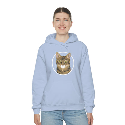 DSH Tabby Circle | Hooded Sweatshirt - Detezi Designs-14280657923795283631