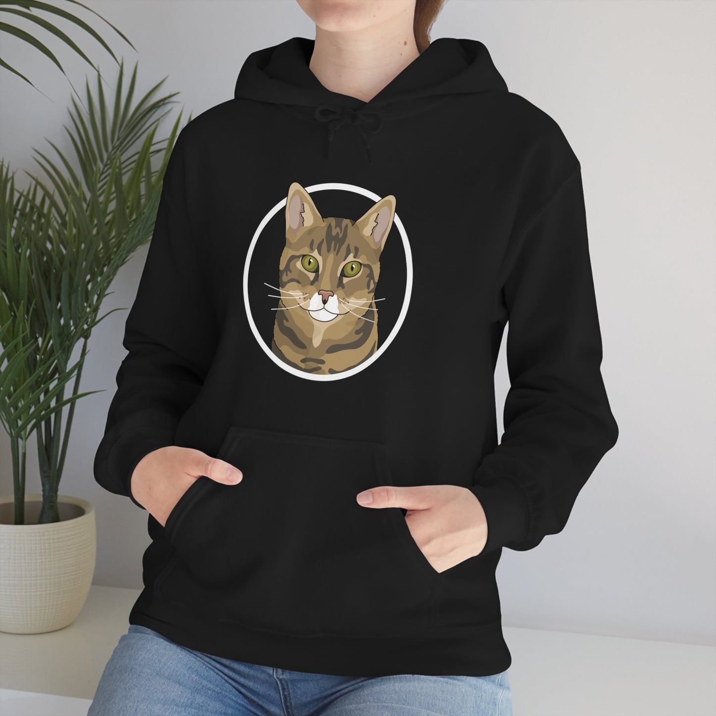 DSH Tabby Circle | Hooded Sweatshirt - Detezi Designs-14280657923795283631