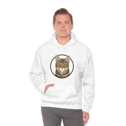 DSH Tabby Circle | Hooded Sweatshirt - Detezi Designs-14280657923795283631