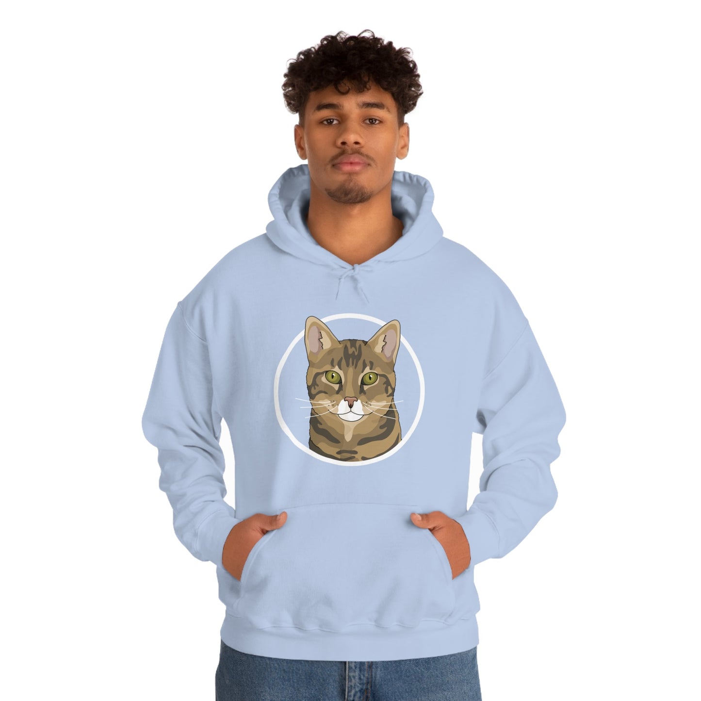 DSH Tabby Circle | Hooded Sweatshirt - Detezi Designs-14280657923795283631