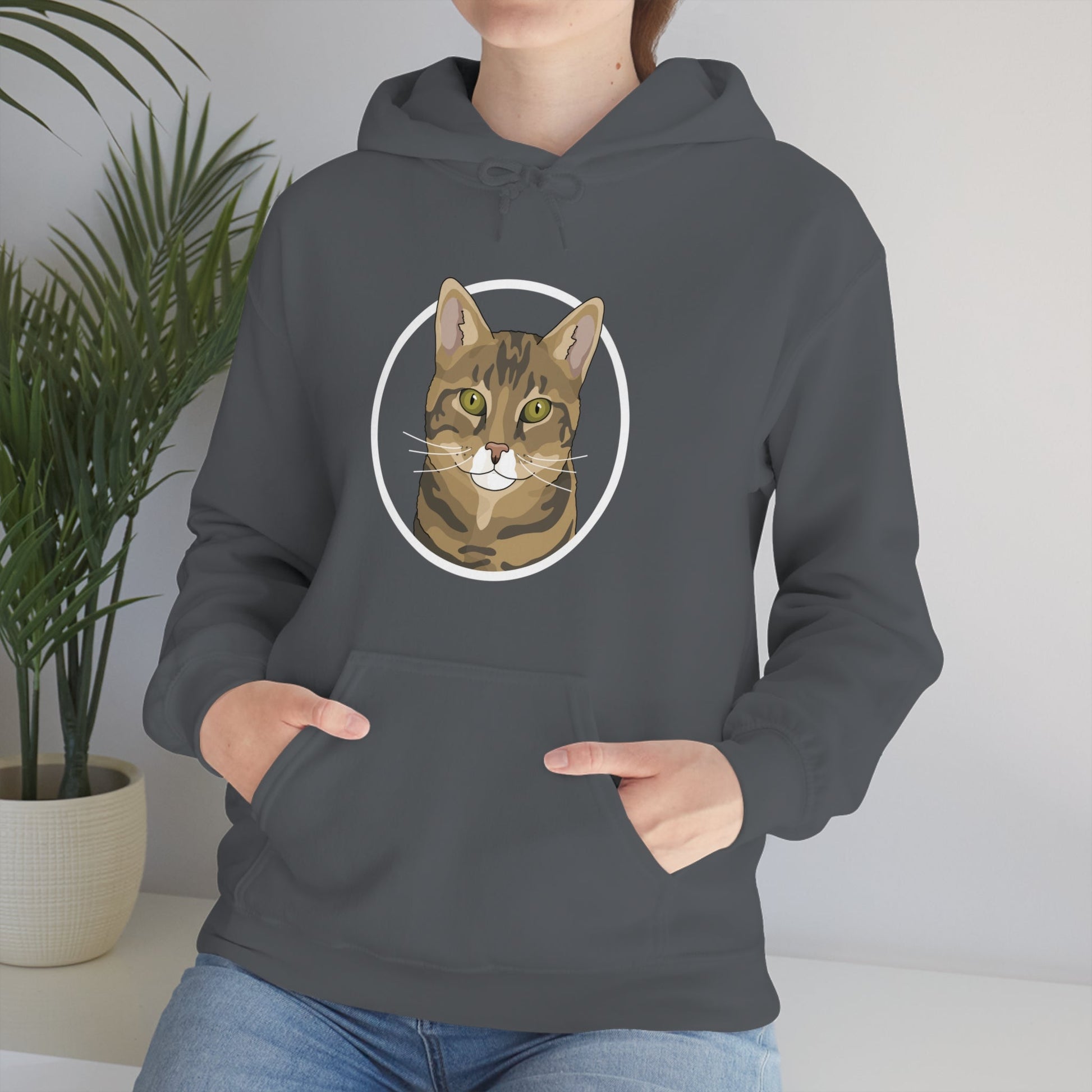 DSH Tabby Circle | Hooded Sweatshirt - Detezi Designs-14280657923795283631