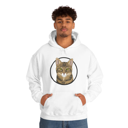 DSH Tabby Circle | Hooded Sweatshirt - Detezi Designs-14280657923795283631