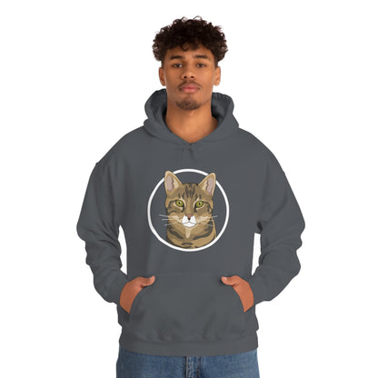 DSH Tabby Circle | Hooded Sweatshirt - Detezi Designs-14280657923795283631