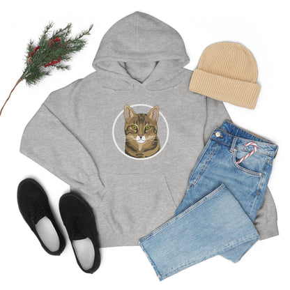 DSH Tabby Circle | Hooded Sweatshirt - Detezi Designs-14280657923795283631