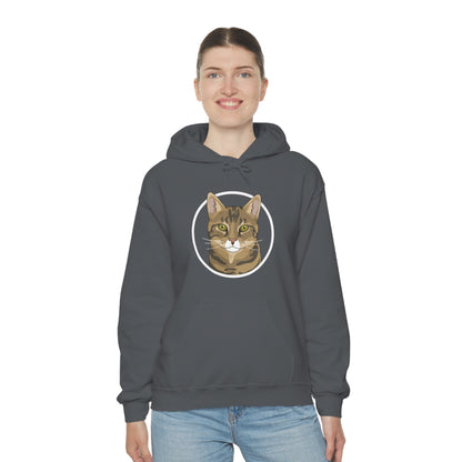 DSH Tabby Circle | Hooded Sweatshirt - Detezi Designs-14280657923795283631